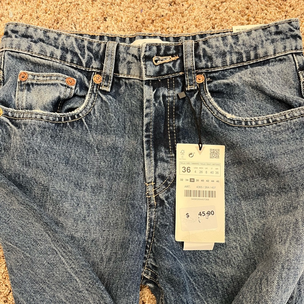 Zara mid rise straight